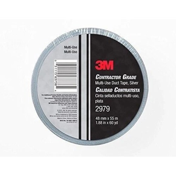 3M 2979 Contractor Grade Multi‑Use Duct Tape Silver 1.88in x 60yd 7.0mil - Picture 11 of 11